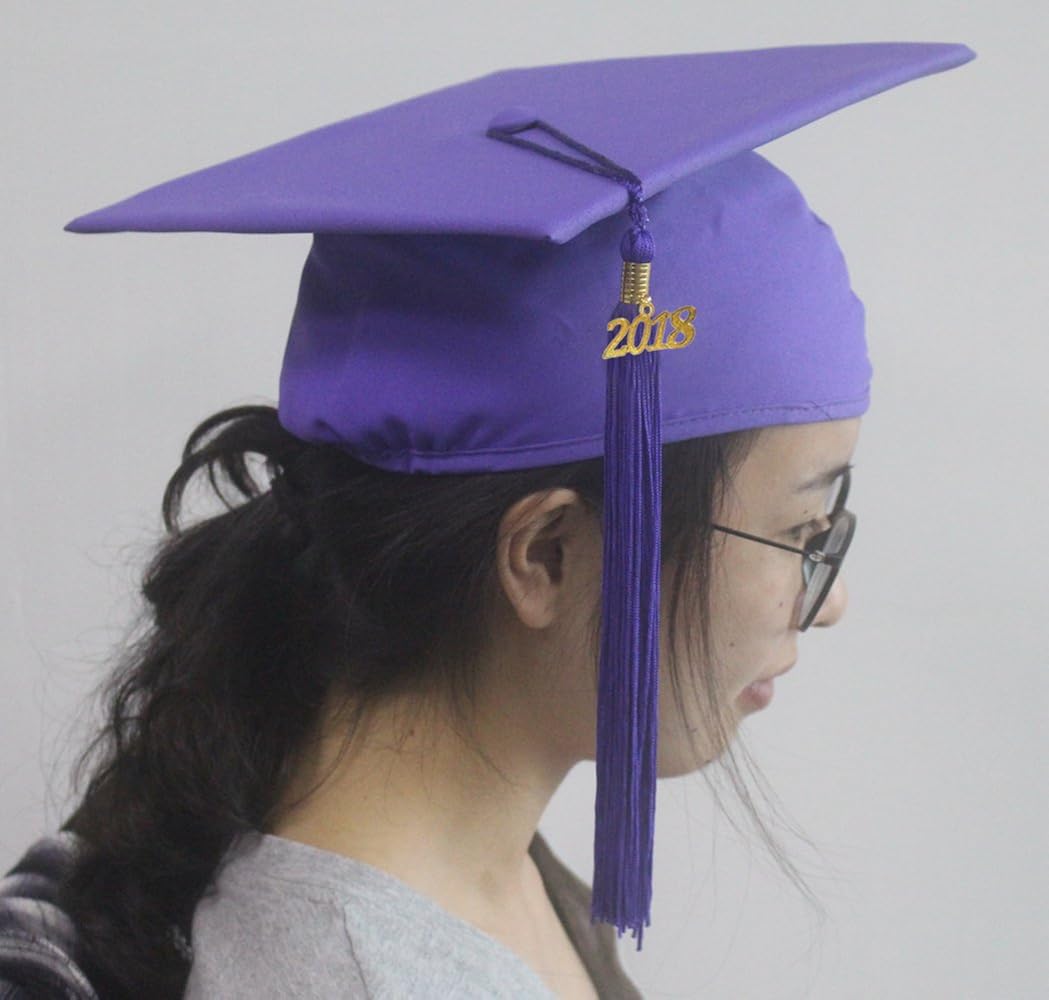 13 Colors Annhiengrad Unisex Adult Matte Graduation Gown Cap with Tassel 2019