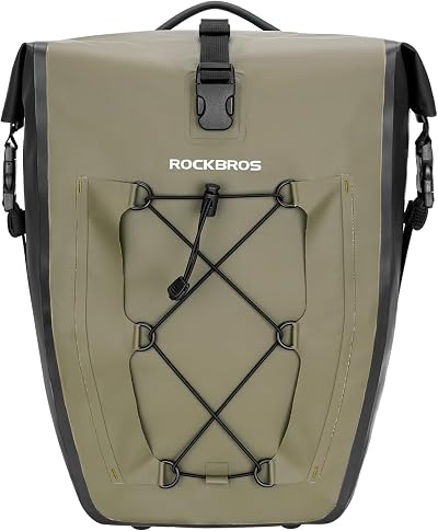 ROCKBROS 32L Waterproof Bike Pannier Bag Rear Rack Travel 25L-32L