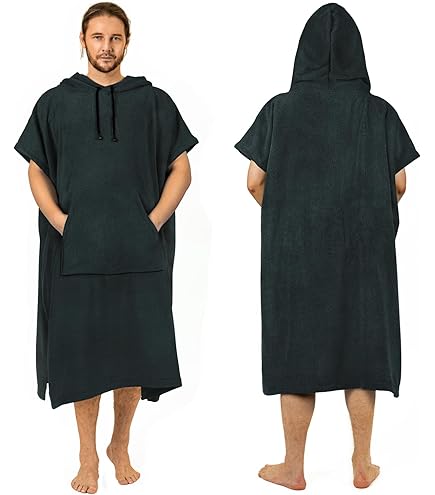 Amazon.com: Zingtto Poncho de surf, bata cambiadora, manga 3/4
