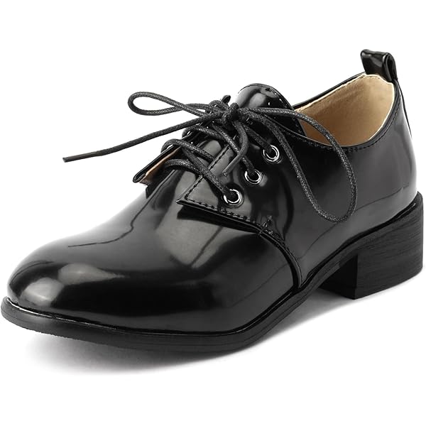 Patent Leather Shoes For Women Men's Banker Wing Tip Lace Up