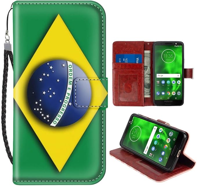 Amazon Bowling Moto G6ケース キックスタンド用 Puレザー カードスロット 磁気フリップリストレット電話カバー Motorola G6ウォレットケース ボーリング Moto G6 Plus Motog6 ケース カバー 通販