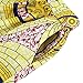Novia's Choice Women African Floral Print Pleated High Waist Maxi Skirt Casual A Line Skirt(Yellow Geometric 3)