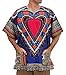 RaanPahMuang Brand Unisex Bright African Heart Dashiki Cotton Shirt