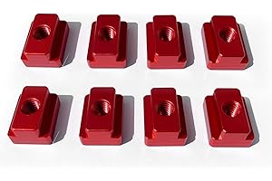 JMSMSH Set T-Slot Nut 9/16 Inch Red Oxide Finish 3/8"-16 Threads,T Slot Nuts for Toyota Bed Deck Rail,8 Pcs Set