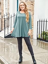 LARACE 3/4 Sleeve Shirts for Women Plus Size Tunic