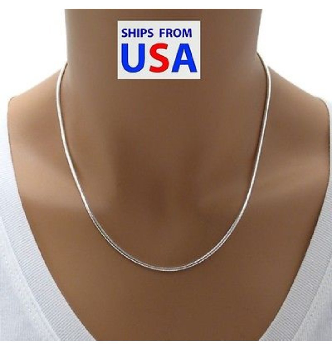 New Fashion Jewelry 3MM Simple 925 Sterling Silver Snake Chain Necklace For Unisex Man Women 