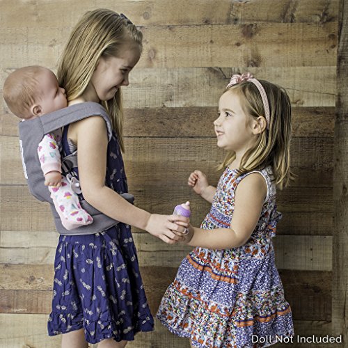 Baby doll carrier for kids, toddlers, girls- baby doll carrier back pack- front snuggle carrier-soft baby doll carrier- baby doll travel carrier -Free “magic” baby bottle.