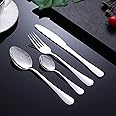 24-Piece Stainless Steel Flatware Set,Dinner Forks Cutlery Set,for Home Kitchen Restaurant,Mirror Polished, Dishwasher Safe