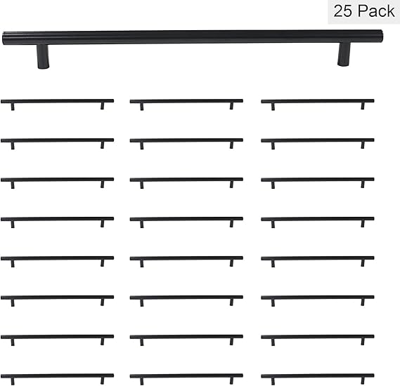 25 Stück Schwarz Küchenschrank Türgriffe Schrank ziehen LS201BK256