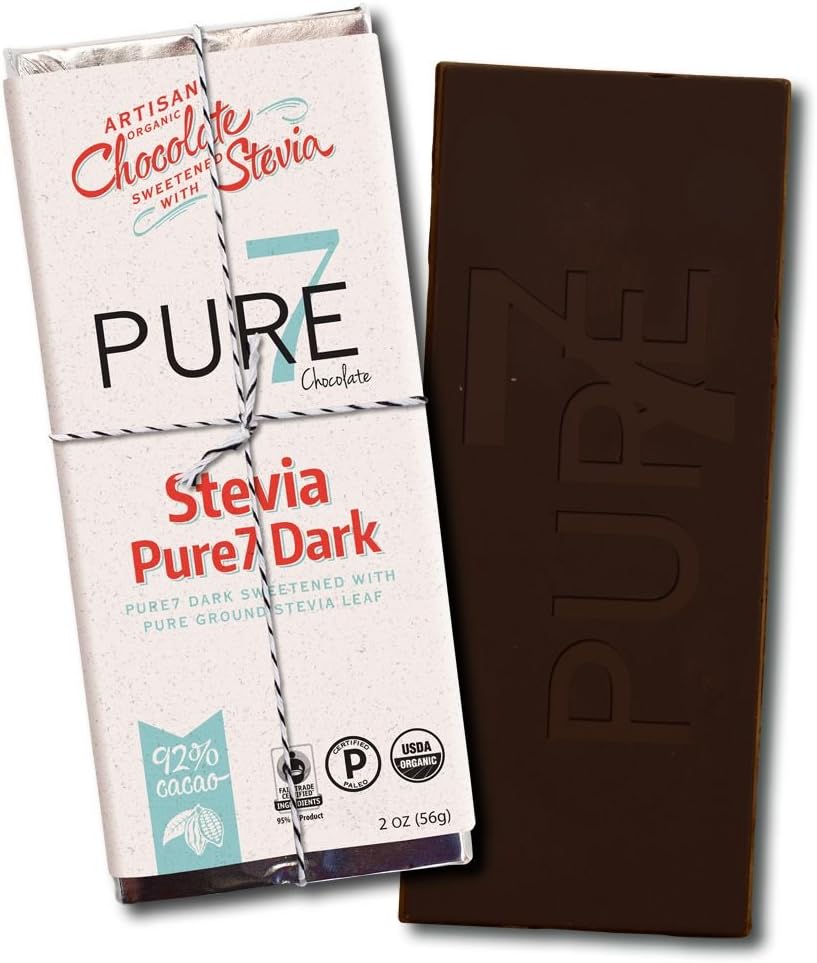 Pure7 Stevia Chocolate Bar, Paleo (2 oz.).