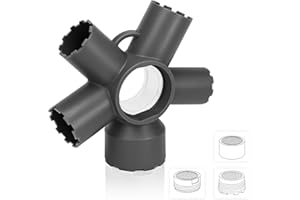 Lylafairy 10 in 1 Faucet Aerator Removal Tool, Threaded Heavy Duty Aerato Key for M16.5, M18.5, M21.5, M22, M24, M28, and TT, TF, STD, TJ Sizes,Faucet Rmoval Tool for Home Repair and Plumbing