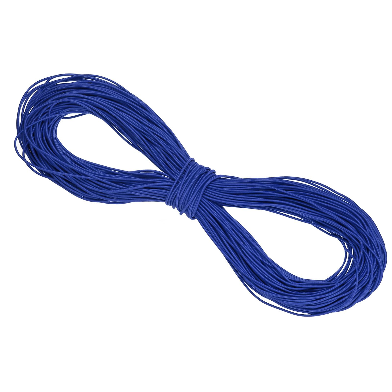 PATIKIL 109 Yards(100m) Bungee Cord Elastic Cord Heavy Stretch String Rope 2mm Dark Blue for Crafting DIY Sewing Hook Straps Camping Tie Down Strap