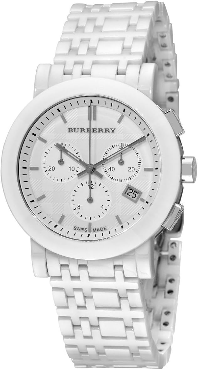 burberry ceramic watch white