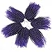 3pcs/Pack 10'' Afro Kinky Twist Hair Crochet Braids Ombre Purple Braiding Hair Synthetic Marlybob Curly Crochet Hair Pieces (T1B/PUR)