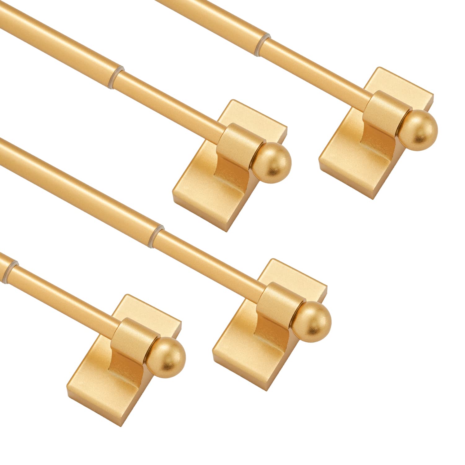 Photo 1 of Coquilles Multi-Use Adjustable Magnetic Curtain Rods for Doors, Windows, Tool Boxes, 9-16 Inch, Easy Installation?4-Pack?Gold
