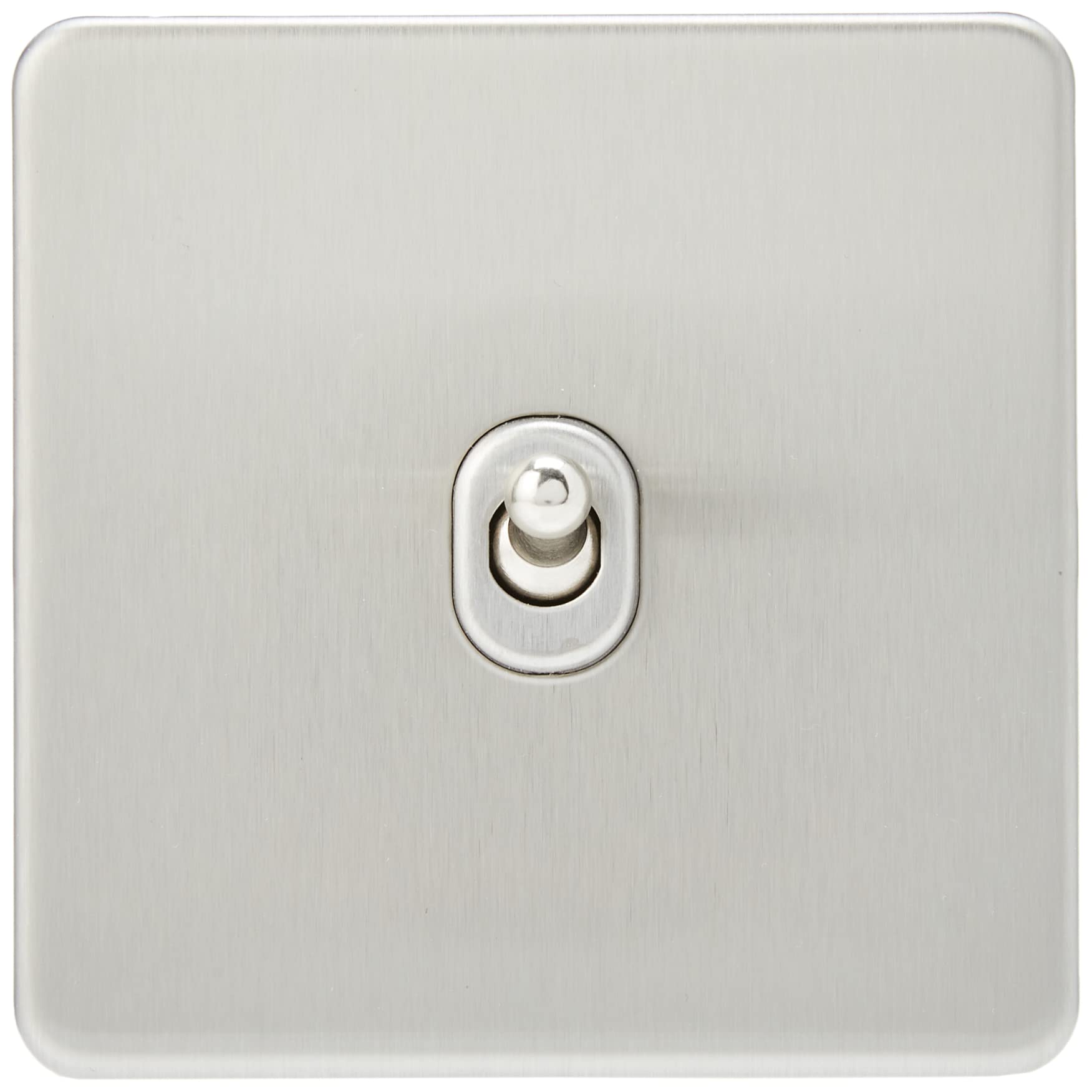 Knightsbridge SF1TOGBC Screwless 10A 1G 2-Way Toggle Switch - Brushed Chrome