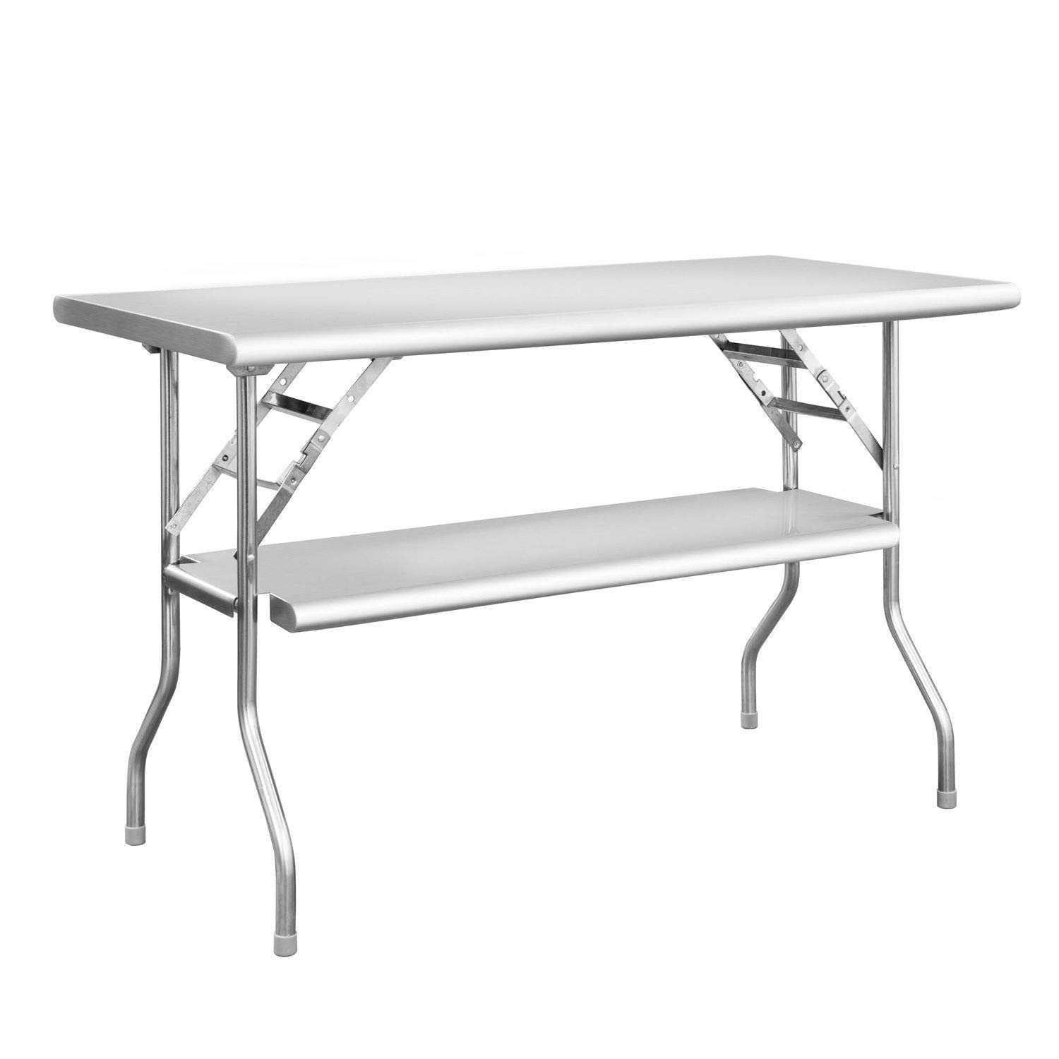 Stainless Folding Work Table with Removable Undershelf 30 x