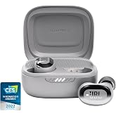 JBL Live Free 2 TWS - Noise Cancelling Earbuds - Silver | JBL Signature Sound, True Adaptive Noise Cancelling with Smart Ambient, 35 728 hours of playback with wireless charging