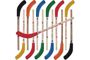 TIHOOD 12PCS Hockey Pencils and Erasers - Bulk 9 Inch Hockey Stick Sports Theme Party Supplies, Fun Cool Pencils for Hockey Fans, Students, Stocking Stuffers and Goodie Bag Birthday Party Favors