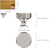 Amerdeco 10 Pack Brushed Satin Nickel Knurled Cabinet Knobs 1.2in Dia view 6