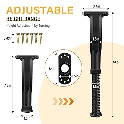 8 PCS Adjustable Height Bed Frame Support Legs