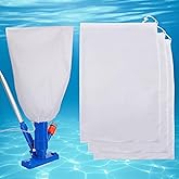 PAMASE 4 Packs High-Density Fine Mesh Replacement Bag- 16" x 24" Vacuum Pool Cleaner Bags with Pull Lock for Pool Leaf Vacuum Leaf