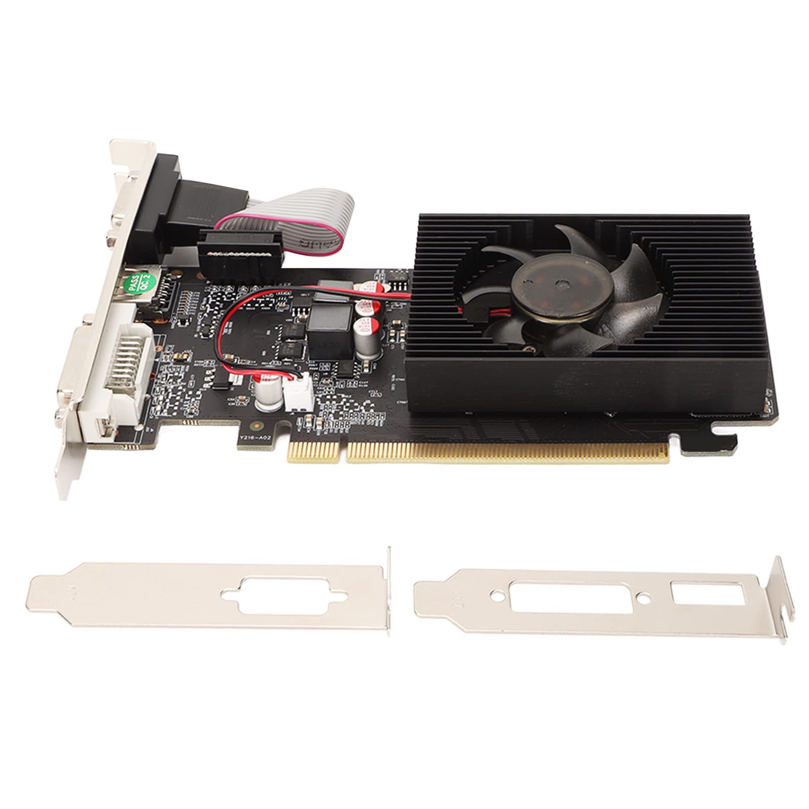 1GB DDR3 Graphics Card, 128bit Graphics Cards with 2 Bracket PCI Express X16 2.0 Interface Desktop Gaming Video Card Supporting VGA/HDMI/DVI