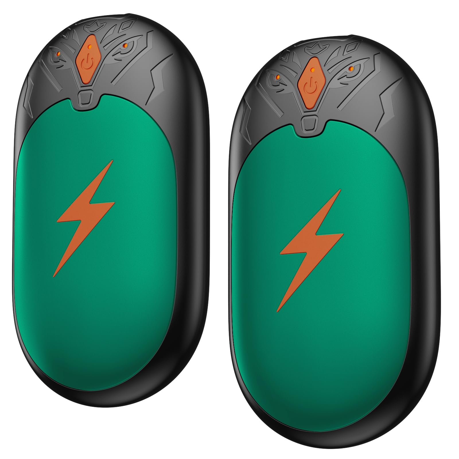 Hand Warmers Rechargeable 2 Pack, Ultrathin Electric Handwarmers Portable Pocket Heater, Reusable Hand Warmer 2 in 1, 3 Levels Heat, Up to 24 hrs, Double-Sided Heating USB Warmers for Winter Gift- GRN