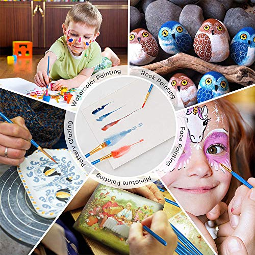 5 BOSOBO+Paintbrushes+Professional+Watercolor+Miniature