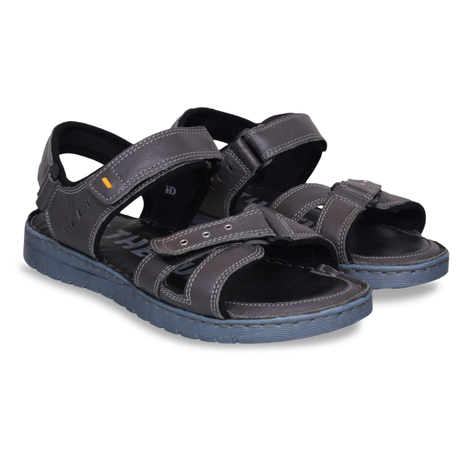 Buy ID Men's Genuine Leather Sandals at Amazon.in