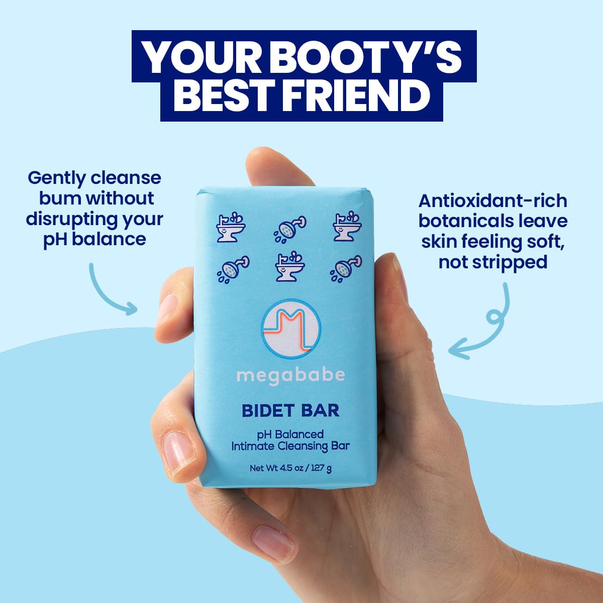 Megababe Bidet Bar | pH Balanced Cleansing Bar for the Entire Intimate Area | 4.5 oz