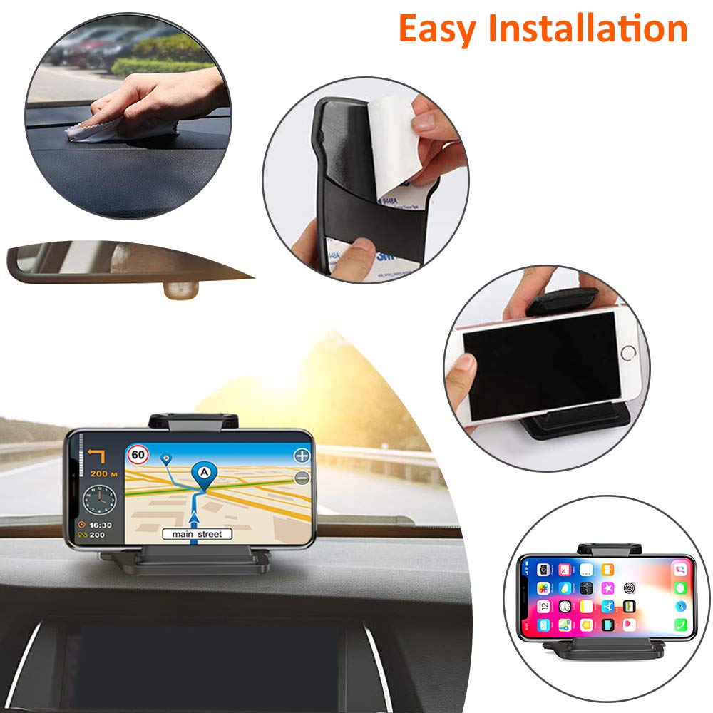 Handyhalterung Auto Mit 5 Kabelklemmen Gps Halterung Bovon Platzsparende Smartphone Halterung Kfz Auf Armaturenbrett Handyhalter Furs Auto Fur Alle 3 6 5 Zoll Smartphones Schwarz Auto Motorrad Auto Fahrzeugelektronik Suenaacampo Com