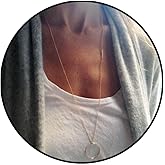 SIYOMONT Long Pendant Necklace 14K Gold Plated Karma Circle Birthstone Y Chain for Women Jewelry Gift