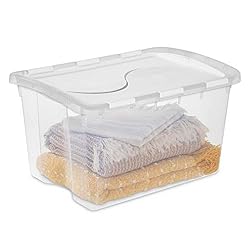 Sterilite 48 Qt Hinged Lid Storage Box, Stackable