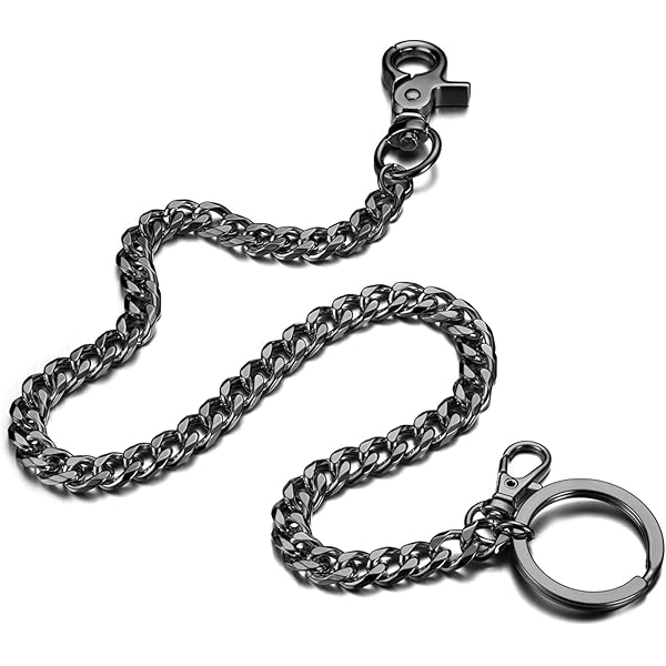 MiDube Long Wallet Chain Biker Punk Key Chains Hip Hop Skull Pant