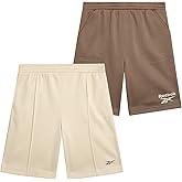 Reebok Boys Athletic Shorts - 2 Pack Performance Quick Dry Pull On French Terry Boys Shorts with Pockets for Basketball Gym