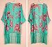 Chalier Womens Nightgown Batwing Sexy Sleepwear V Neck Loungewear Sleepshirt Short Sleeve Nightshirts Plus Size (green, XL)