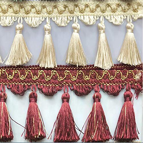 Isali 14m/lot Europe Luxury Curtain lace Accessories for Home Curtain lace Curtain Materials Tassel Jewelry Curtain Trims #20 - (Color: Color 7) - Thumbnail 5