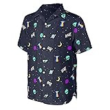 HUGLAZY Space Shirt for Men Alien Oufit Novelty UFO
