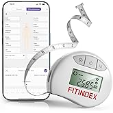 FITINDEX Body Measuring Tape, Accurate Bluetooth Measuring Tape for Body Measurements, Smart Body Tape Measure Retractable with 12 Body Parts Measure for Weight Loss Fitness Muscle Gain, Sync with APP
