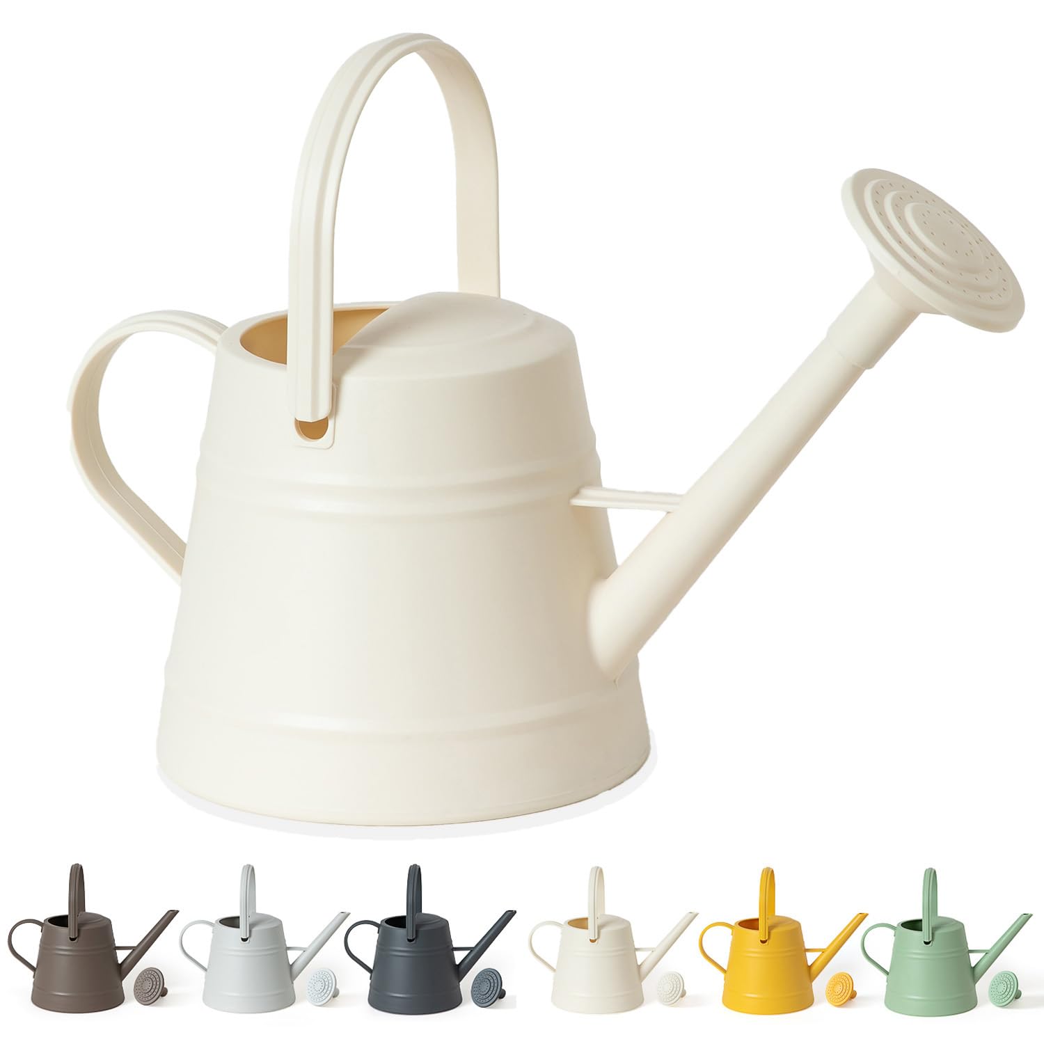 Photo 1 of 1 Gallon Watering Can for Plants, Watering Cans for Indoor&Outdoor Gardening, Water Can with Ergonomic Movable Handle (White)
