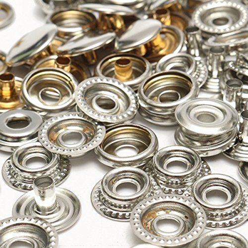 SummerHome 80Pcs Marine Grade Metal Fastener Snap Set Snap Stud Cap Socket Set