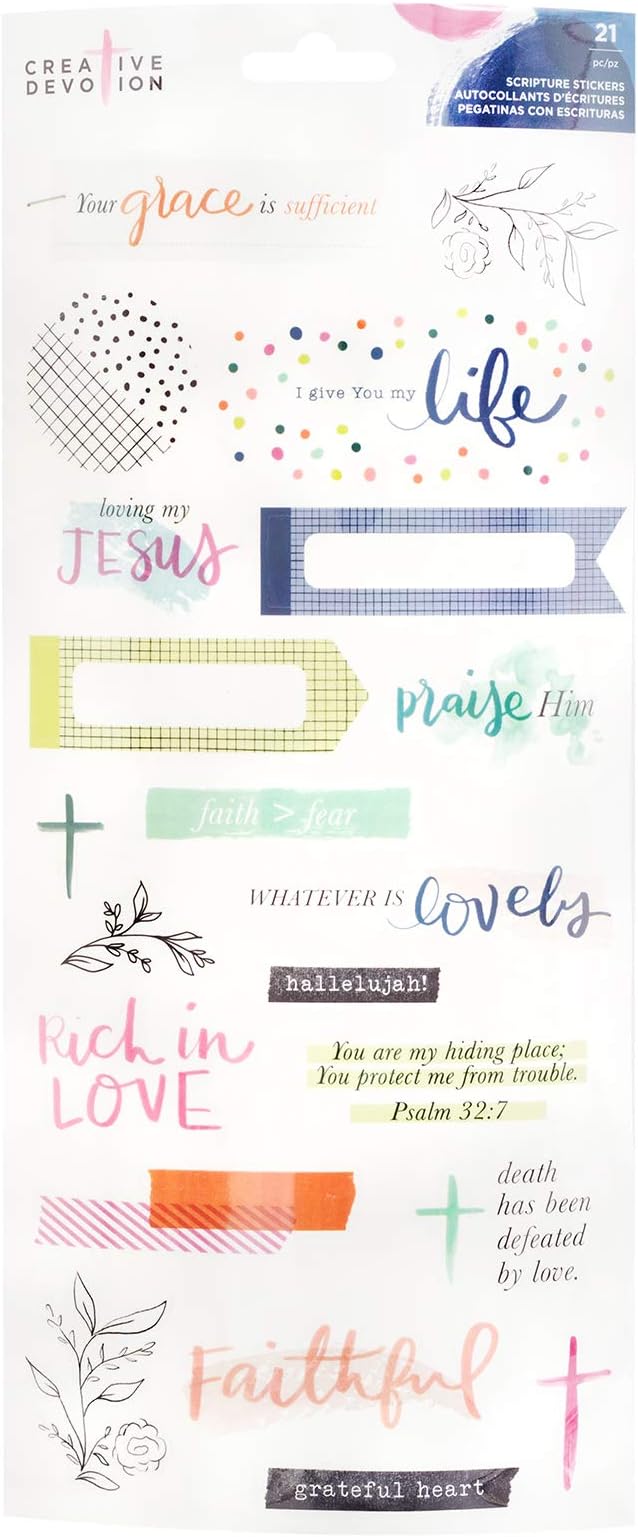 Creative Devotion Clear Stickers, Multi