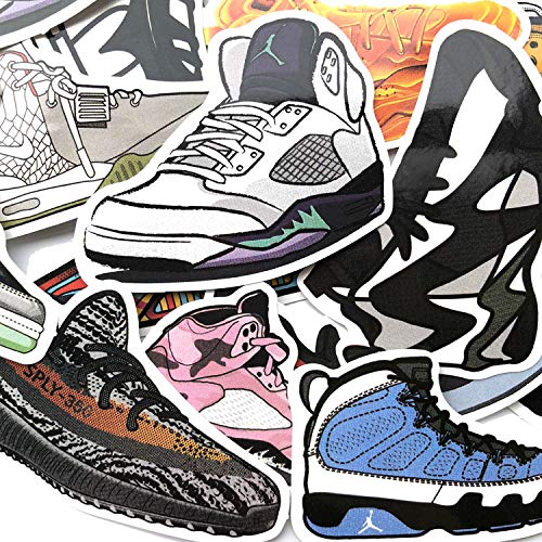 Mizzuco Vinyl Stickers Waterproof Fashion Shoes Stickers 41 Pieces for Teens Girls Laptop Bumper Helmet Ipad Car Luggage Water Bottle (QX28)