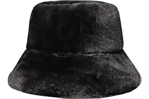 XYIYI Furry Bucket Hat Fluffy Winter Warmer Fisherman Cap for Women
