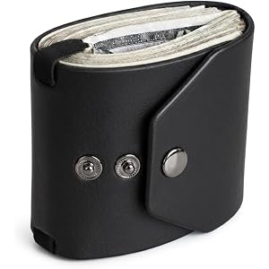 JusBumio 100+ Bills Capacity Cash Wallet for Men | Handcrafted Vegetable-Tanned Leather, Heavy-Duty Money Clip with Strong Ma