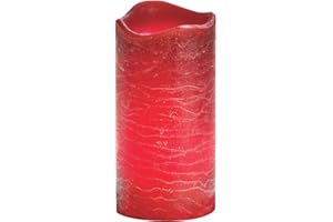 Inglow CGT55600CU45 6-Inch Tall Flameless Rustic Pillar Pomegranate Scented Candle with 5-Hour Timer, Currant
