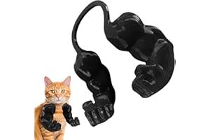 FIALAME Creative Cat Muscle Arms Halloween Cat Costume Accessory,Funny Muscle Arms for Cats,3D Printed Cat's Neck Arms with Muscle,Cats with Muscular Arms for Kitten Birthday Party Supplies (Black)