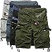SHDIBA Men's Cotton Cargo Shorts with Multi Pockets Casual Loose Fit Pants Wear