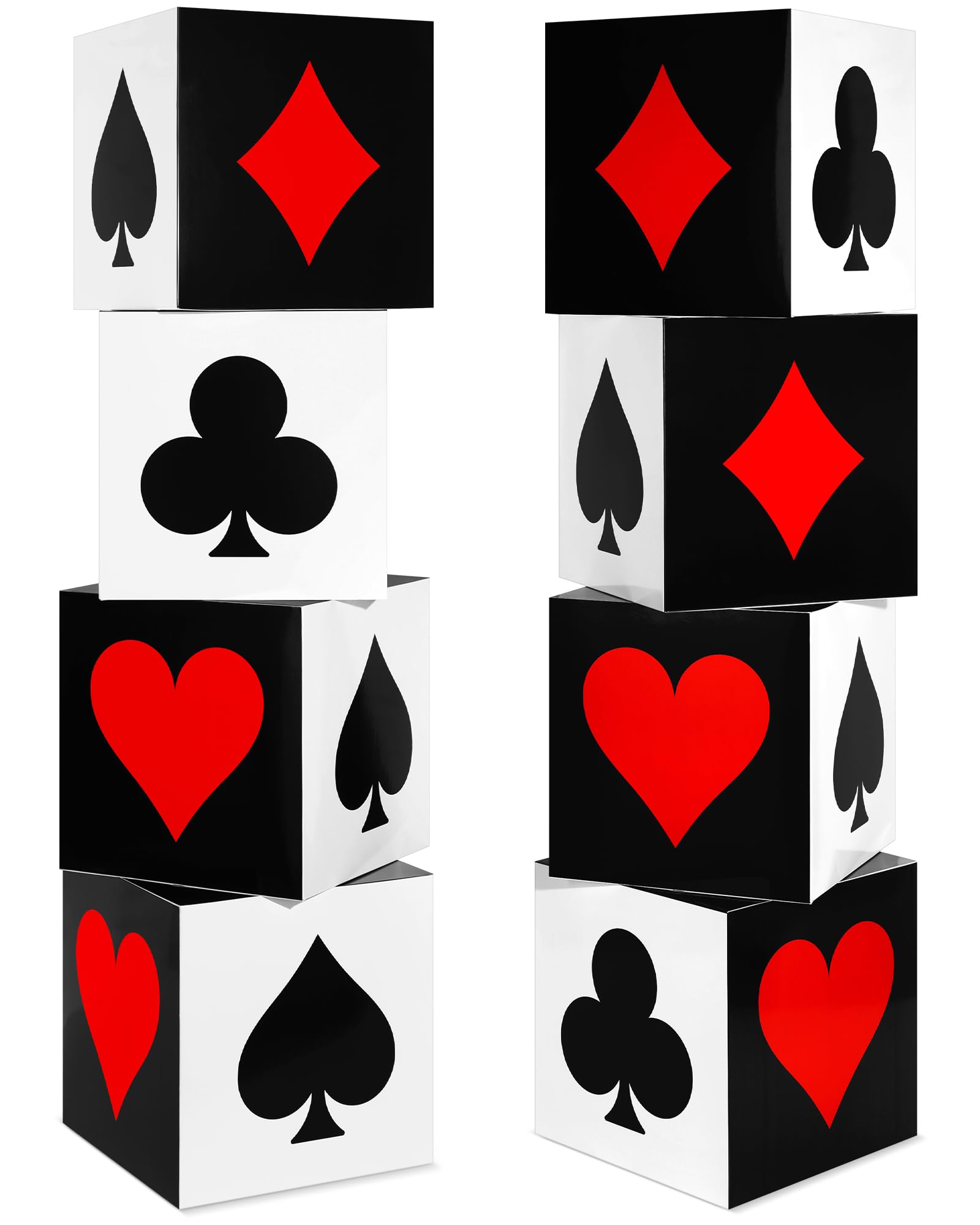 Photo 1 of Zhanmai 12 Pcs Casino Party Decorations Las Vegas Game Night Party Supplies Large Poker Favor Goodie Boxes Bulk for Birthday Centerpieces 12 Inch